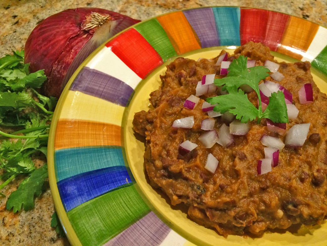 Black bean pumpkin and spices mashed together.