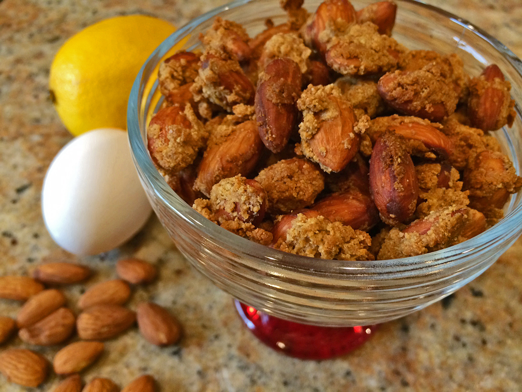 Toasted Almonds with coconut oil, lemon, and graham cracker crust.